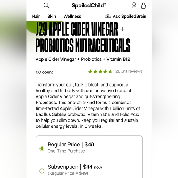 Spoiled Child J29 Apple Cider Vinegar Gummies Fresh,sealed, Brand New - Picture 6 of 6